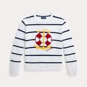 Knit-Anchor Cotton Sweater